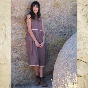 World of Crow Checkered Midi Dress